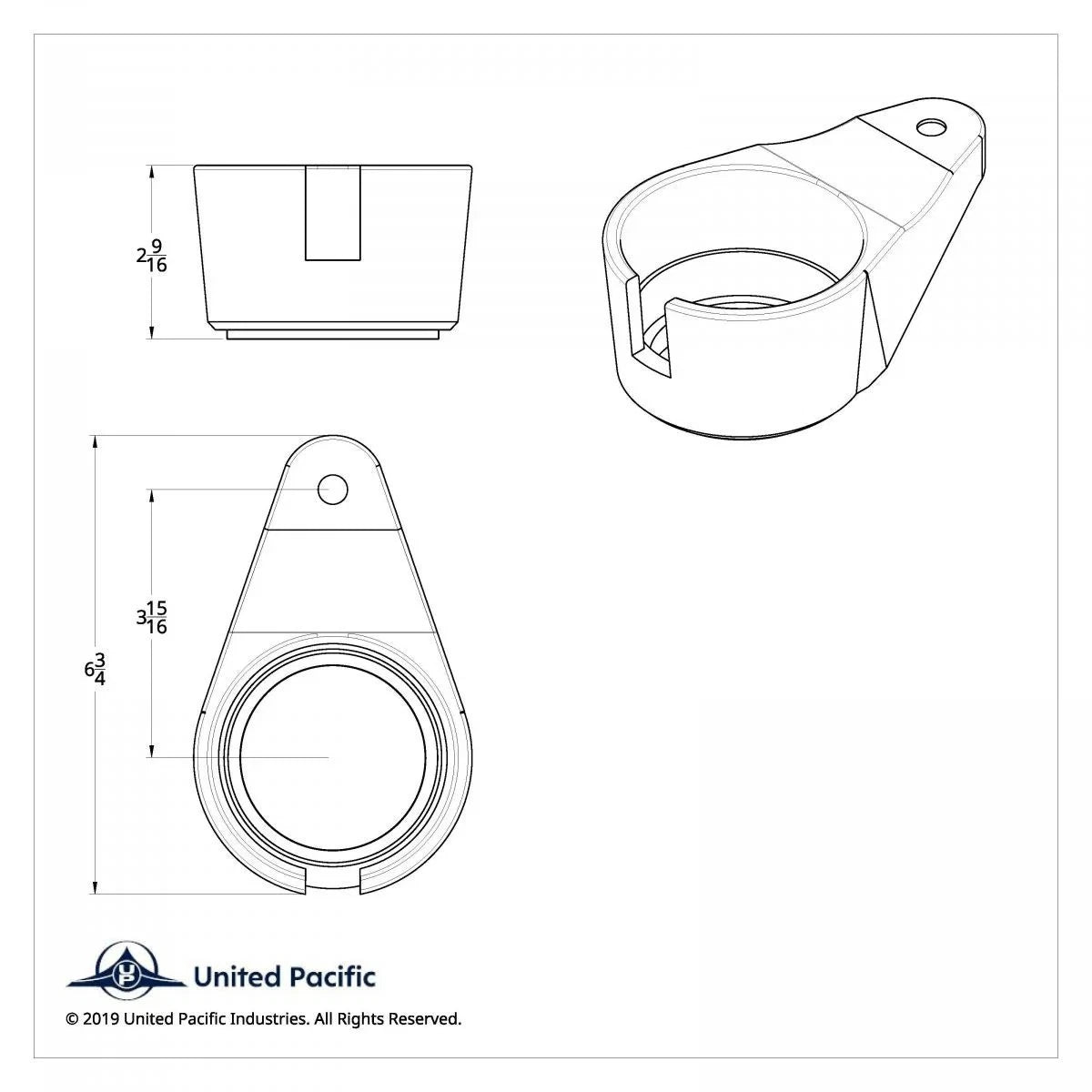 Cup Holder for Western Star (Chrome Plastic, UP#40961)