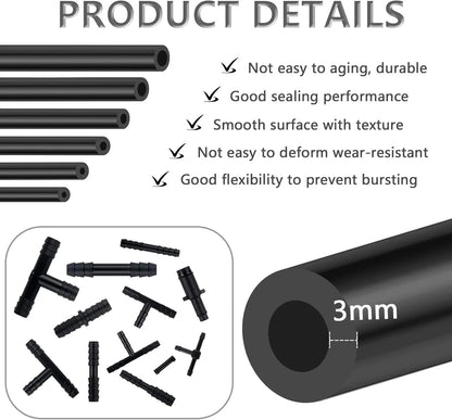6PCS Vacuum Line Kit for Automotive (5Ft)