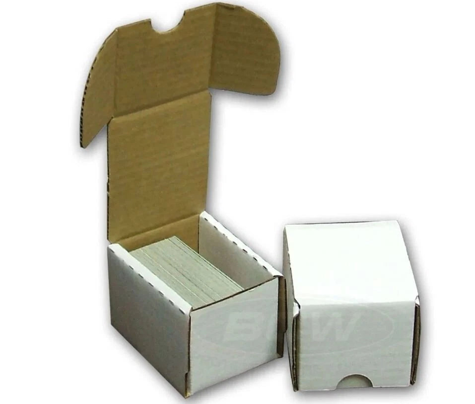 Set of 5 Cardboard Storage Boxes for Trading Sports Cards
