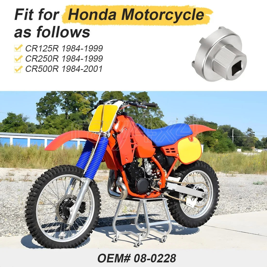 44mm Rear Wheel Bearing Seal Retainer Tool for Honda CR250R (1984–1999) 08-0228
