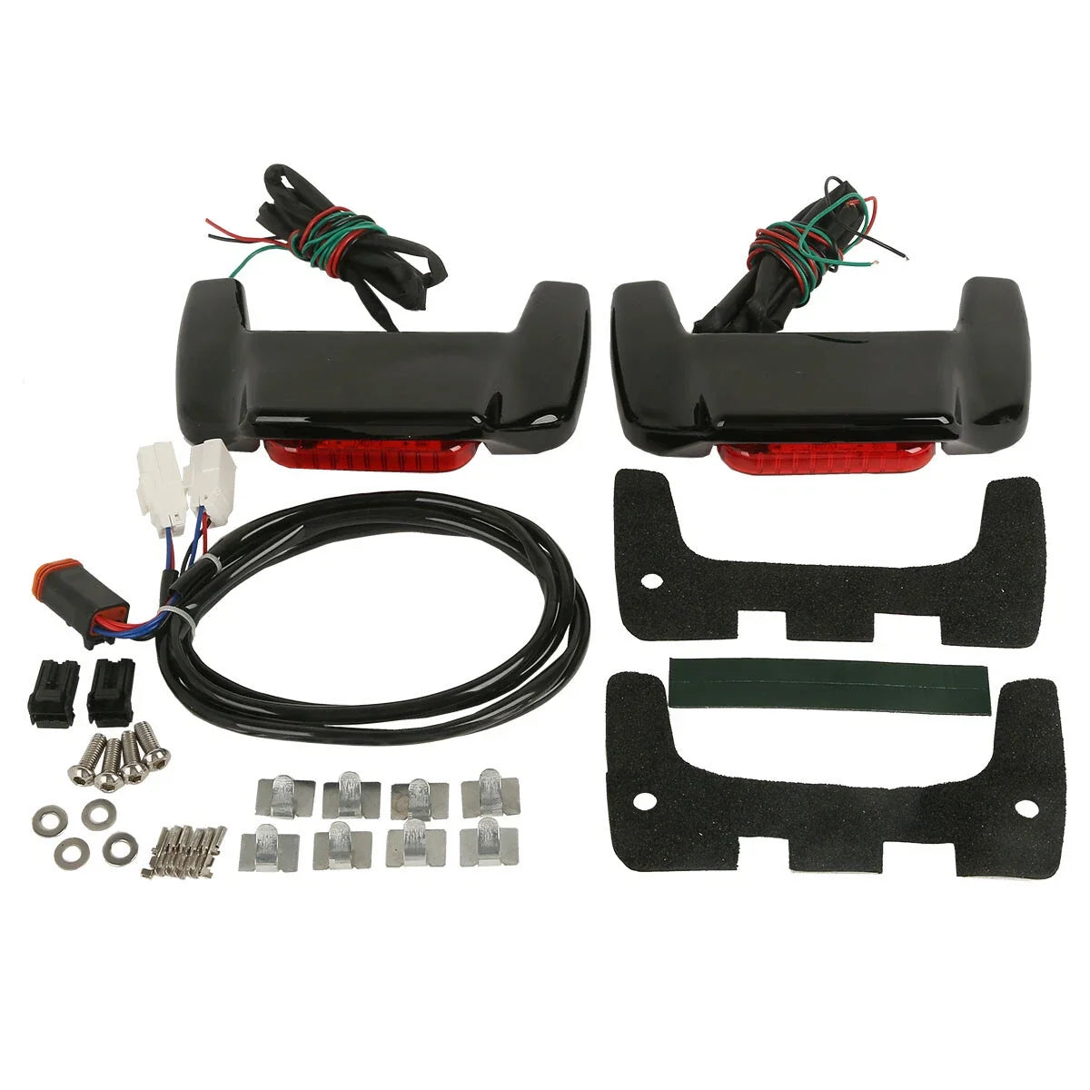 LED Spoilers for Harley Touring Models (1993–2013) - Vivid Black Hard Saddlebag Lid