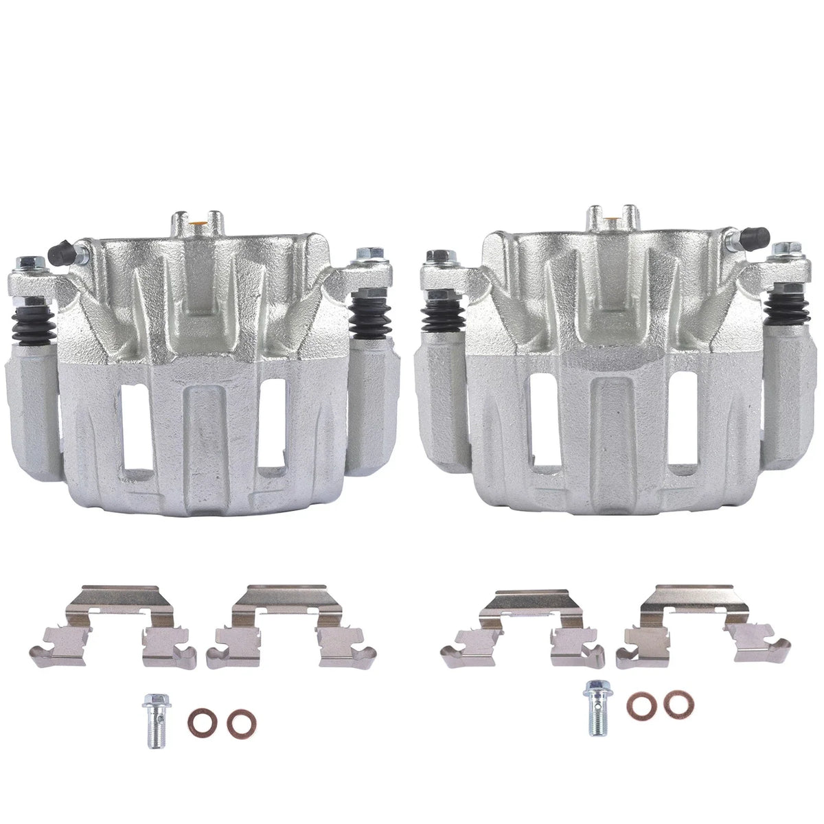 Set of 2 Front Disc Brake Calipers with Brackets for Honda
