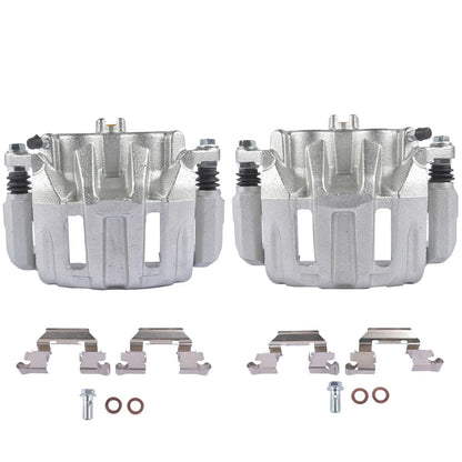 Set of 2 Front Disc Brake Calipers with Brackets for Honda