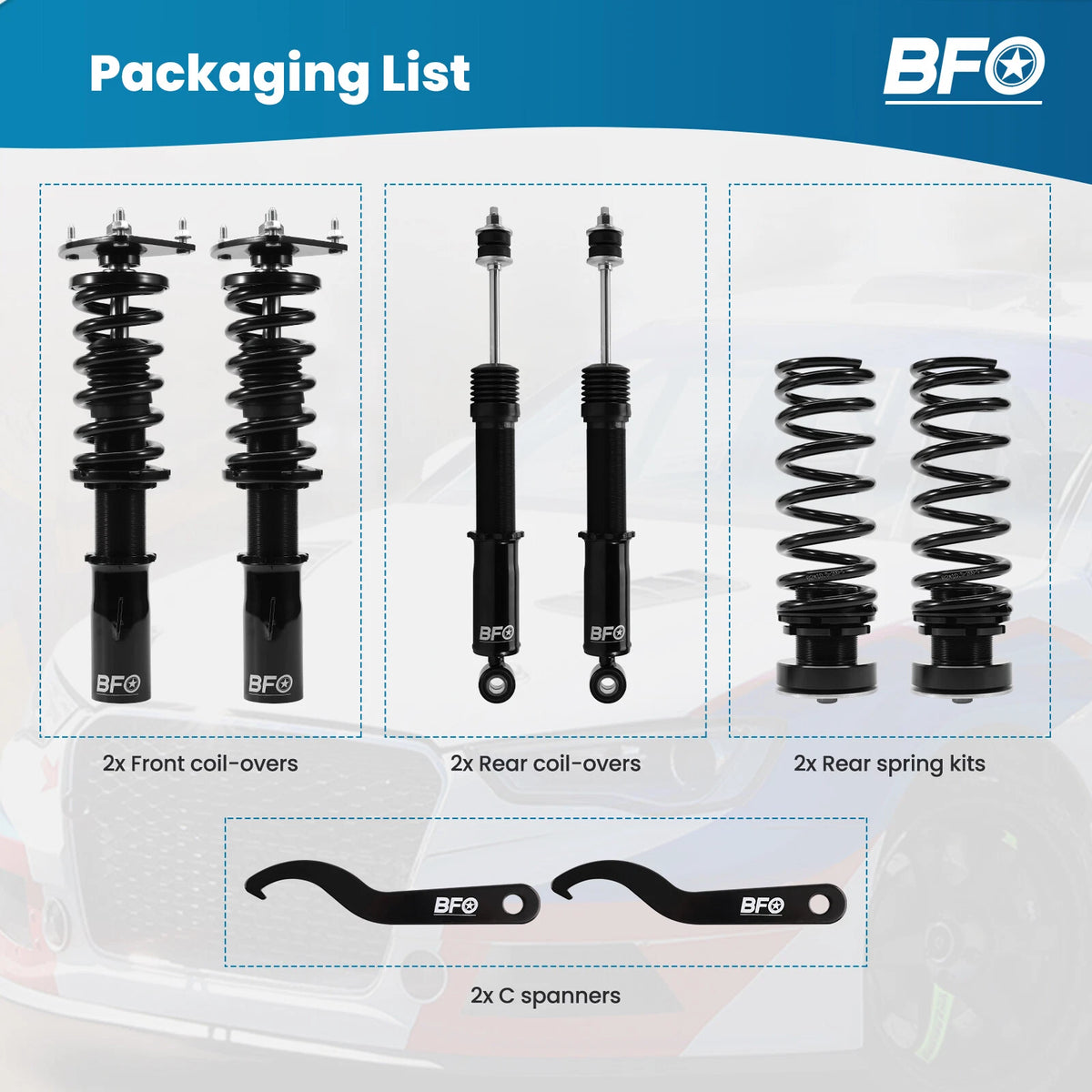 Coilover Strut Springs Suspension Lowering Kit for Scion XB (2004–2006) RS0C9M