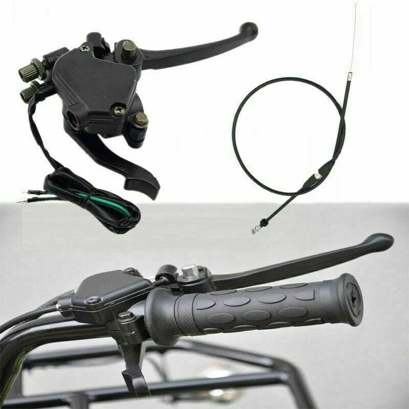Throttle Cable Brake Lever Grips Set for 50cc 70cc 90cc 110cc 125cc ATV