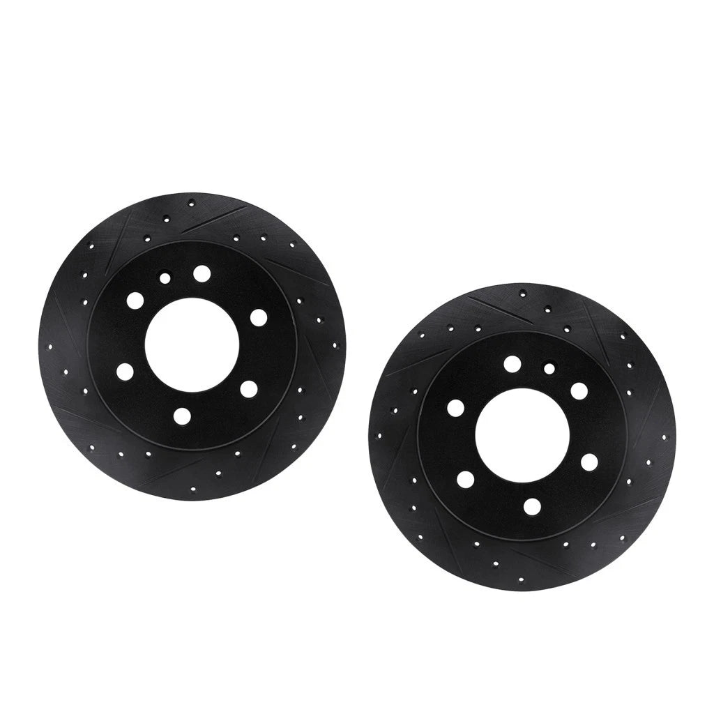 Rotor Set Rear for Volkswagen Crafter (2016–2017) ALX-PAU-DF-8002-40103-CLA4 Drilled and Slotted Black