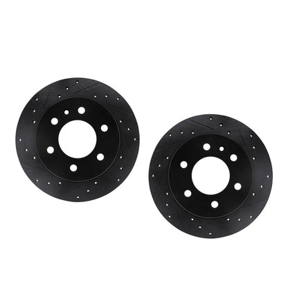 Rotor Set Rear for Volkswagen Crafter (2016–2017) ALX-PAU-DF-8002-40103-CLA4 Drilled and Slotted Black