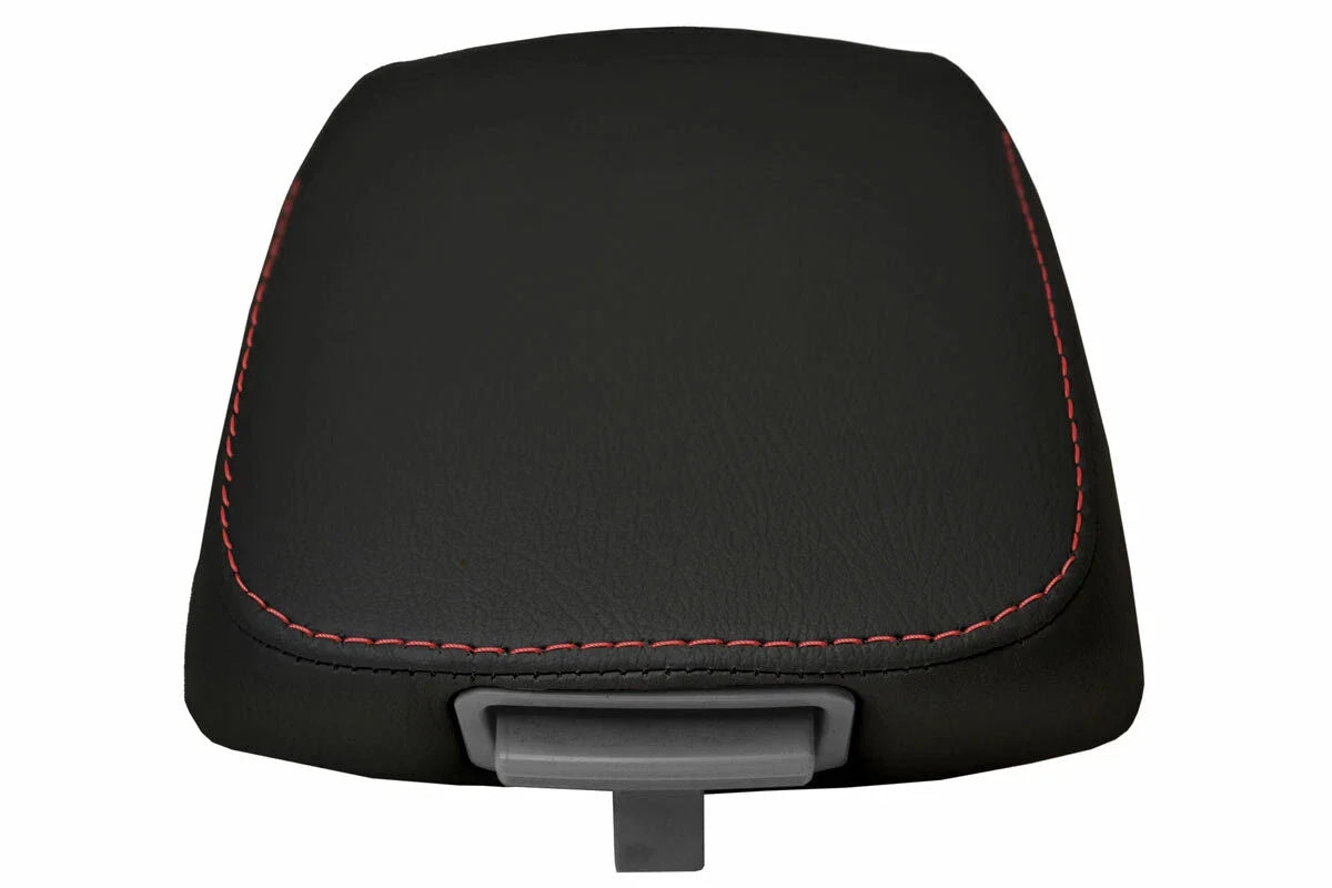 Center Console Lid Armrest Cover for Kia Sportage (2005–2010) Red Stitch