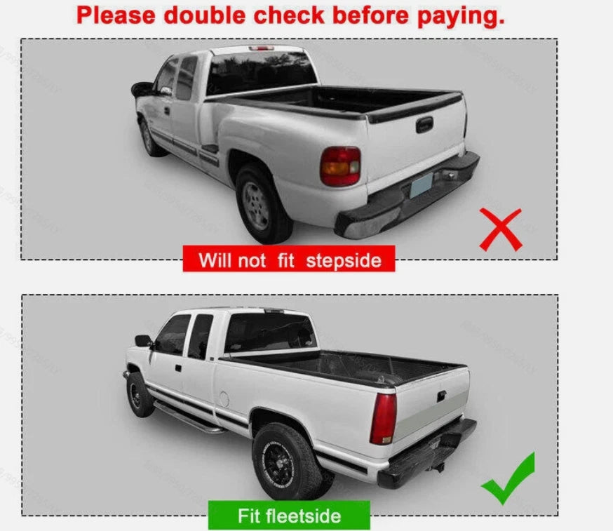 Steel Rear Bumper Roll Pan for Chevy Silverado GMC Sierra 1500 (1999–2007)