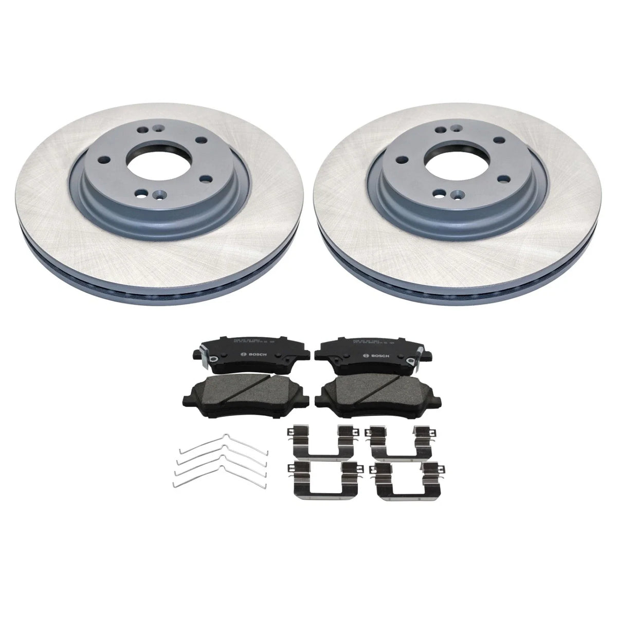 DuraGo Front Rotors & Bosch QuietCast Ceramic Disc Brake Pad Kit for Niro EV (2023–2024)