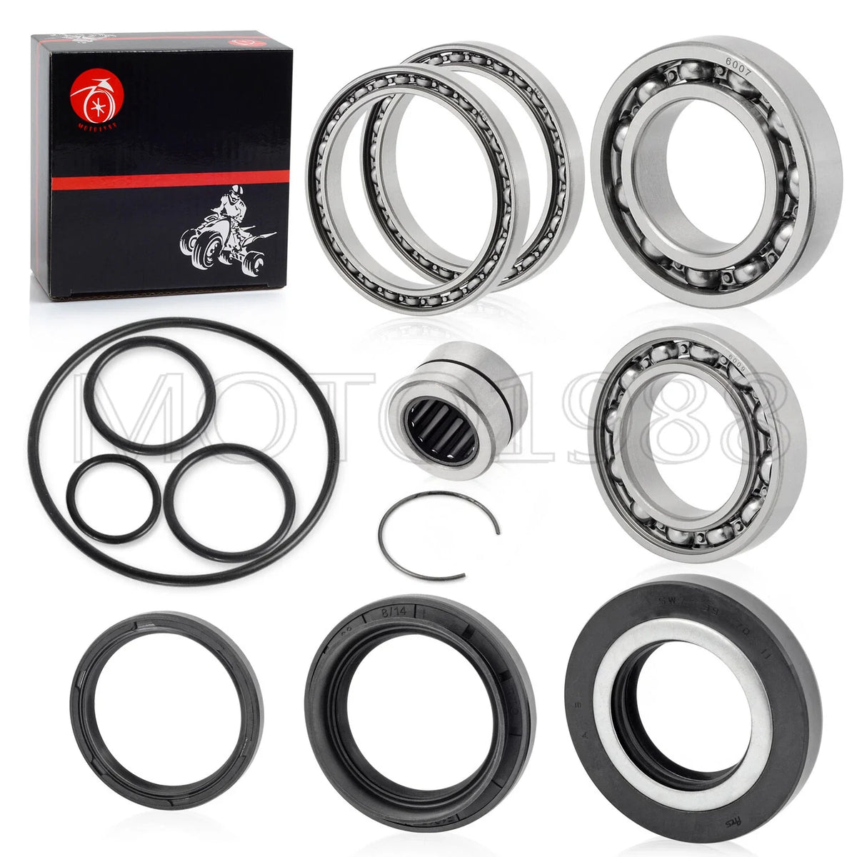 Rear Differential Bearings Seals Kit for Honda Rancher 420 TRX420 (2007–2013)