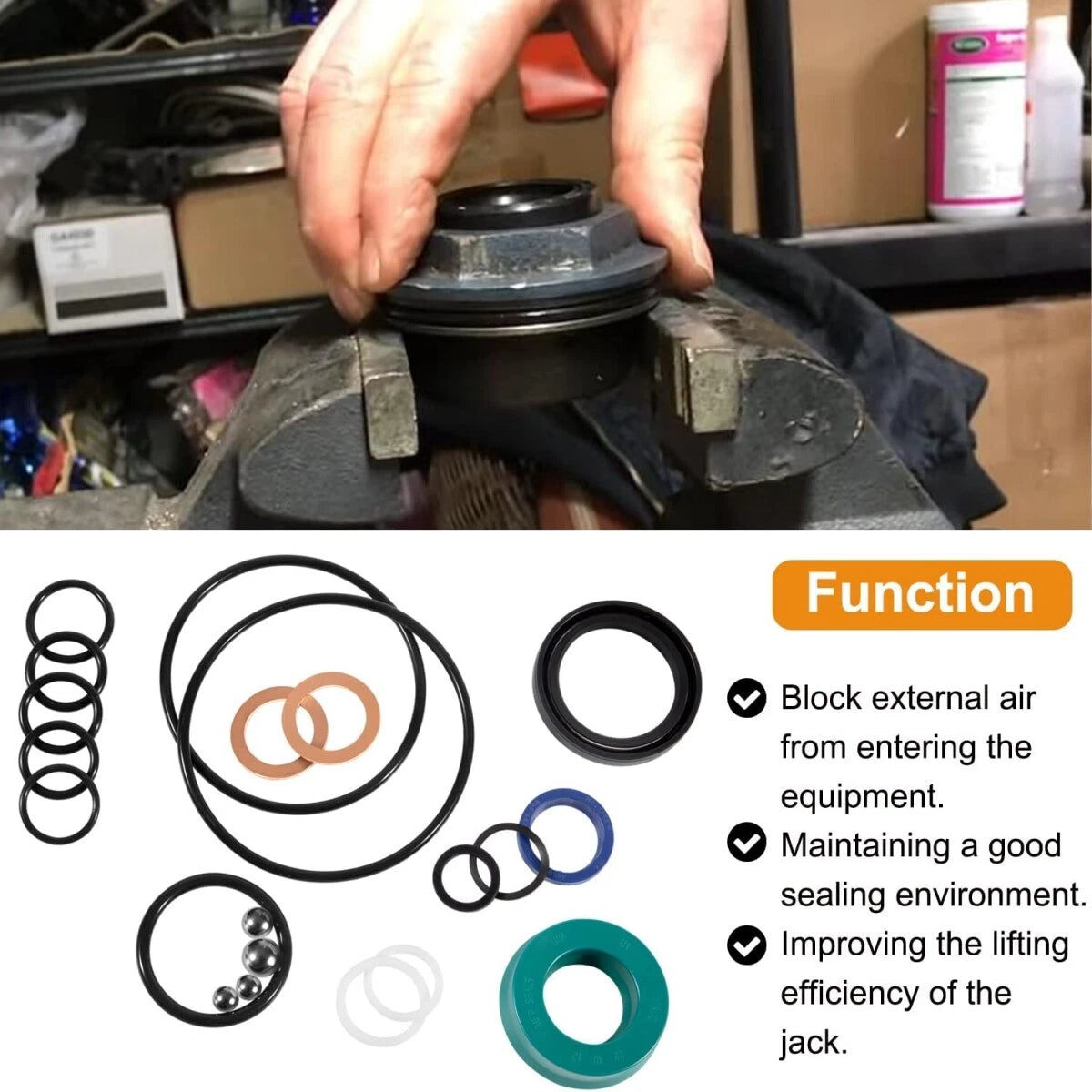 21PCS Hydraulic Seal Rebuild Kit for Sears Craftsman Floor Jack (2 Ton) 328.12160