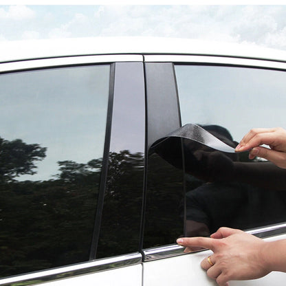 8pcs Glossy Black Exterior Pillar Post Stickers for Audi A8 D4/4H (2010–2017)