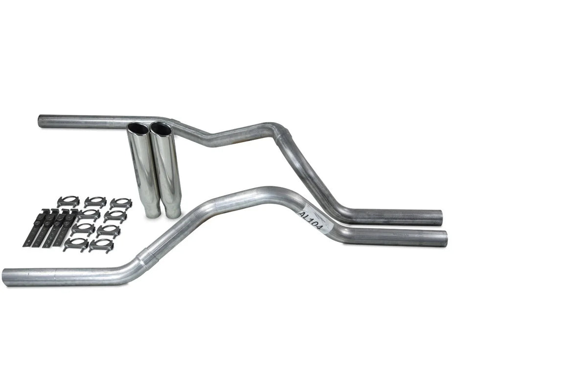 2.5" Dual Exhaust Kit for Chevy GMC 1500 (2007–2014) No Muffler Clamp on Tips