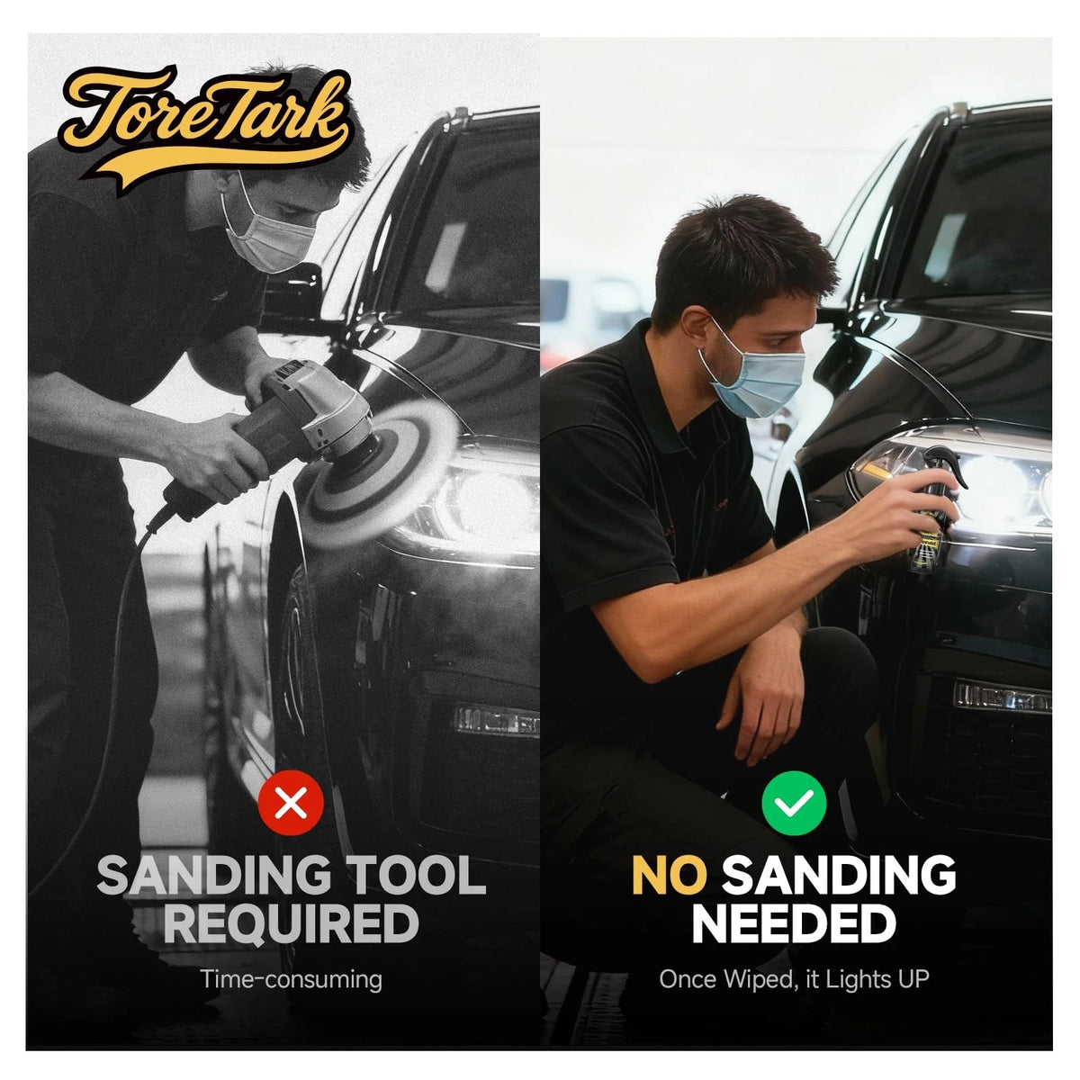 Headlight Restoration Kit for Vehicles (No Tools Needed)