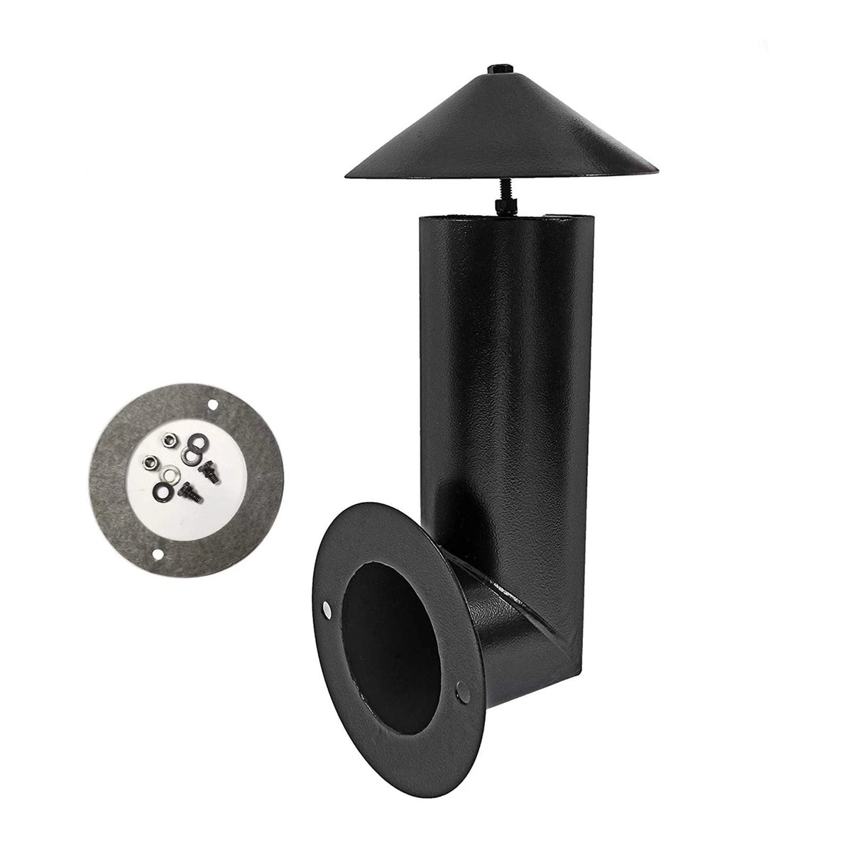 Smoke Stack for Traeger Pit Boss (2010–2023) 3.5in Diameter Black Porcelain Steel
