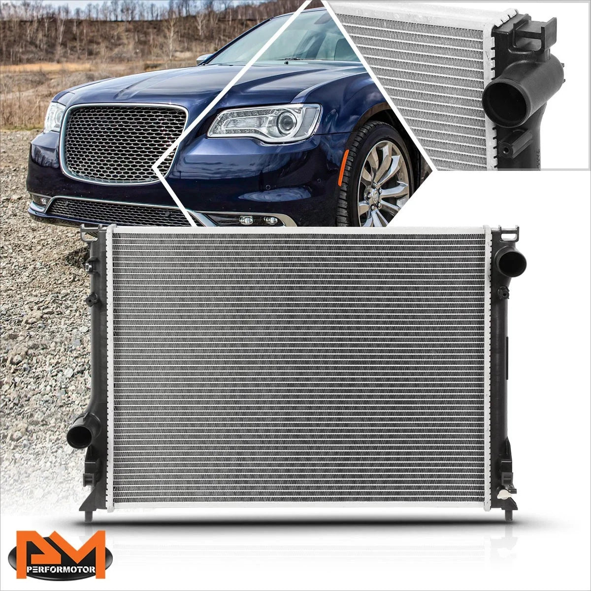 OE Style Aluminum Radiator DPI-13158 for Chrysler 300/Charger/Challenger (2008–2019)