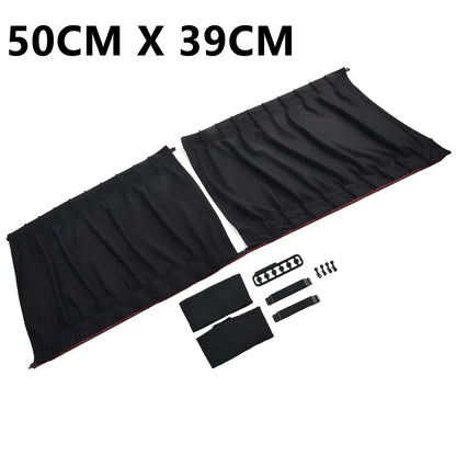 Casement Curtain Anti-UV Sunshade Visor 50x39cm 2x for Car
