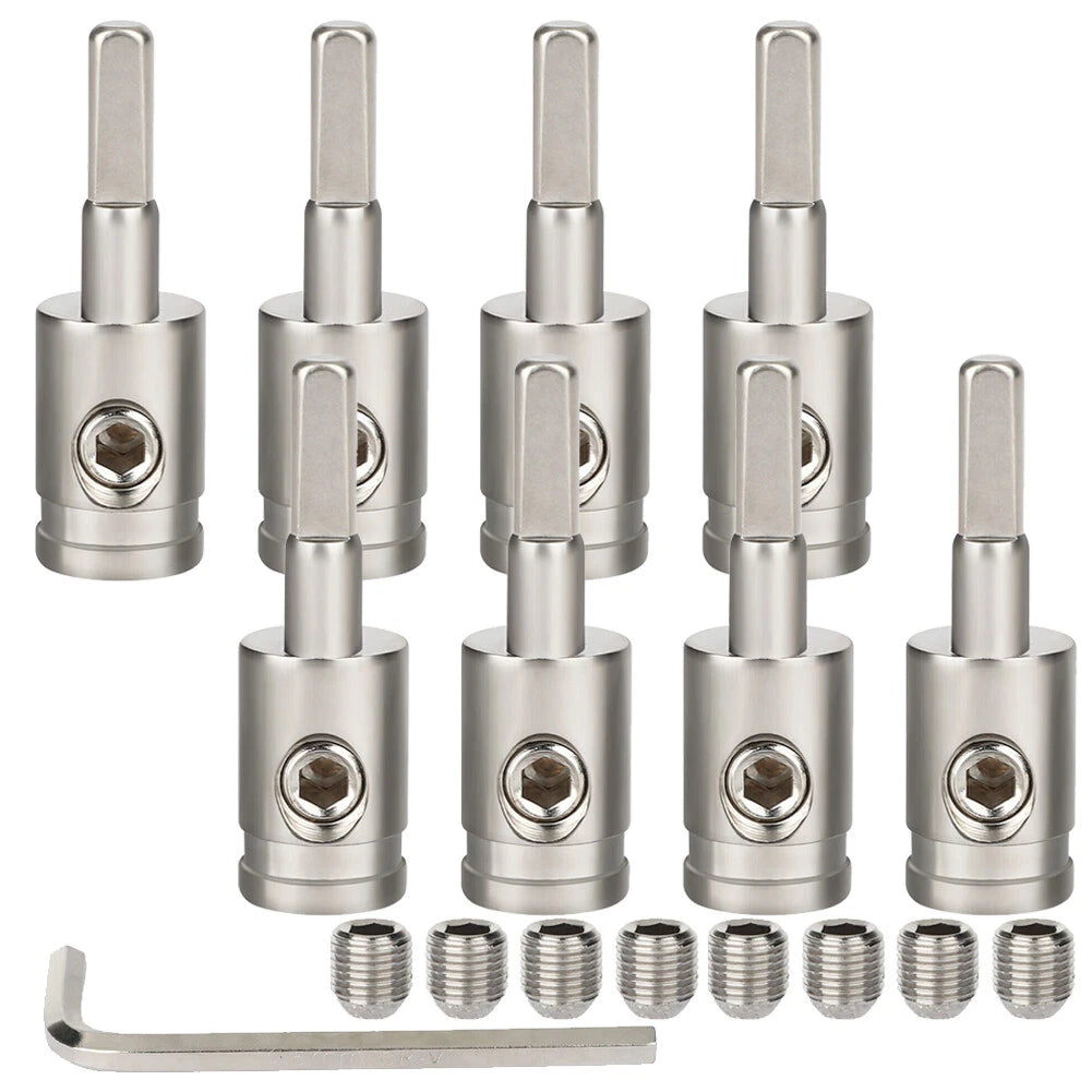 Set of 8GA Car Audio Wire Terminal Power Cord Input Reducers