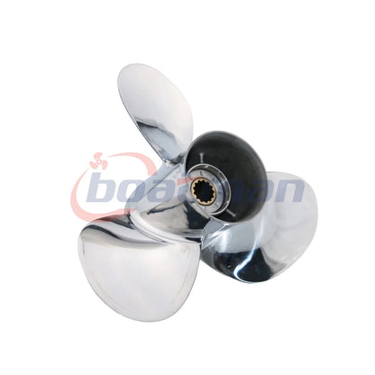 Stainless Steel Propeller 10 1/2x13 + Hardware Kit for Yamaha Outboard (13 Spline)