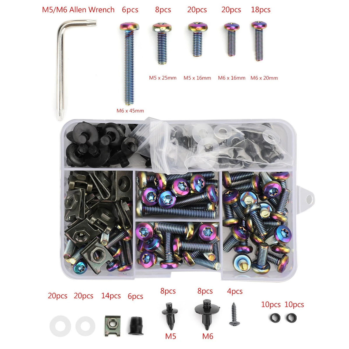 Windscreen Fairing Bolt Kit for Motor UE (M525-A045-Color)