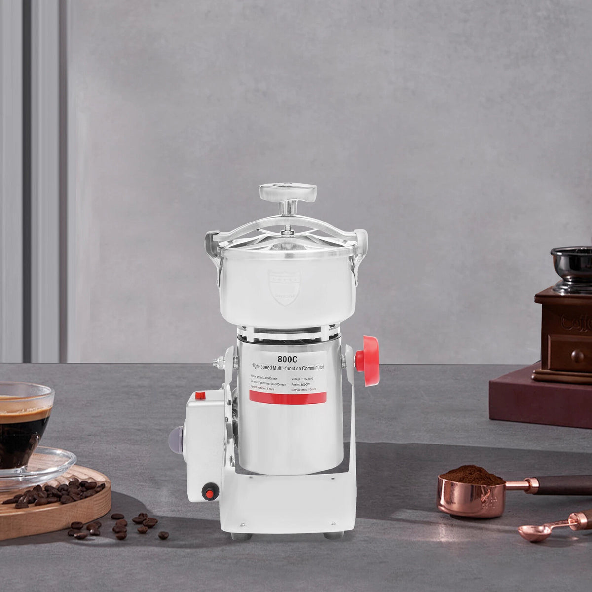 Electric Grain Mill Grinder for Commercial Use (800g)