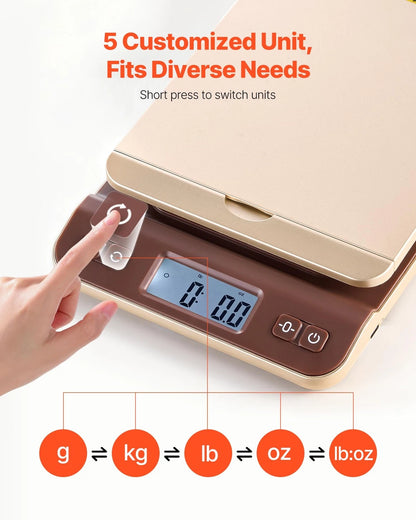 Digital Shipping Postal Scale for VEVOR (2010–2023) 9.8 x 6.3 x 1.6 in