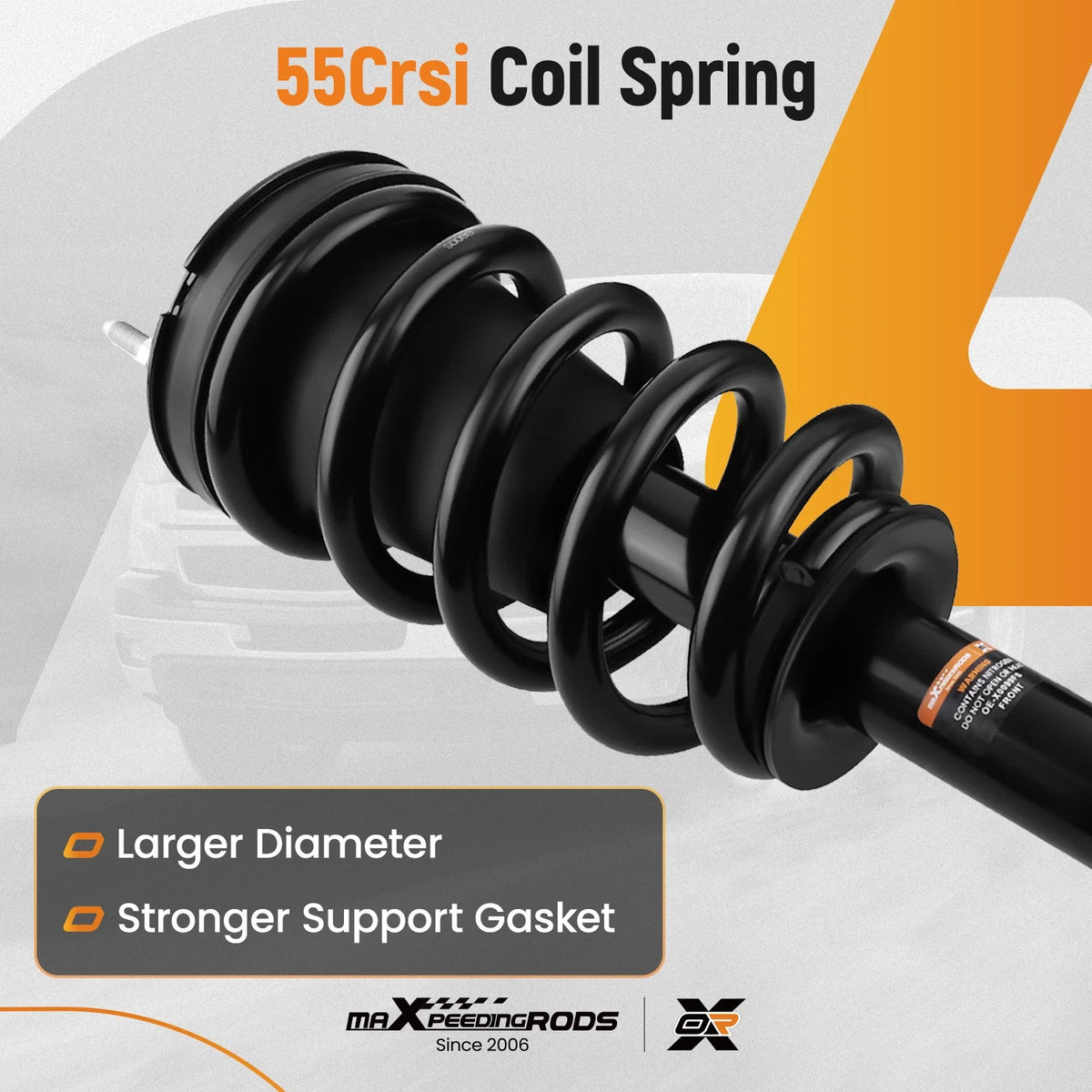 Pair Front Complete Struts w/ Coil Spring Assembly for Chevrolet Tahoe GMC Yukon (2007–2020)