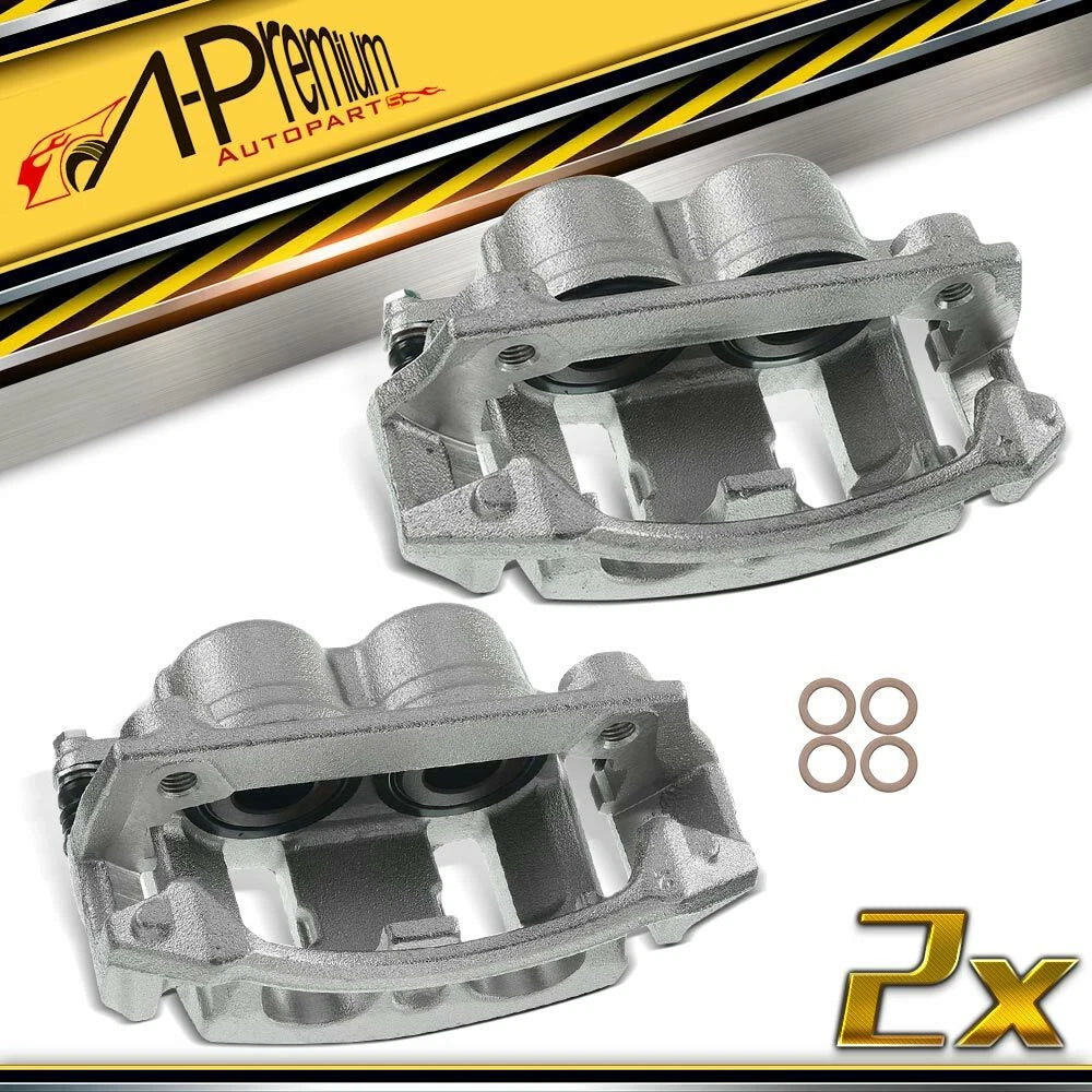 Set of 2 Front Brake Calipers w/Bracket for Ford F-150 (1996–2003)