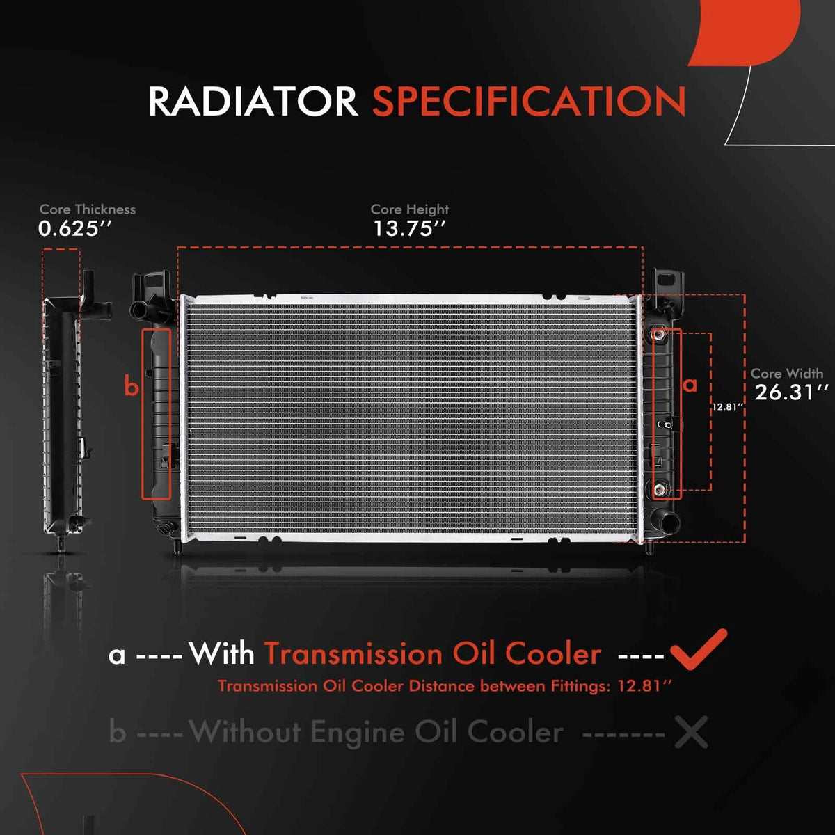 2X Radiator & Cooling Fan Assy Kit for Honda CR-V (1997–2001) 19010-P3F-014, 19010-P3F-901, 19010-P3F-902