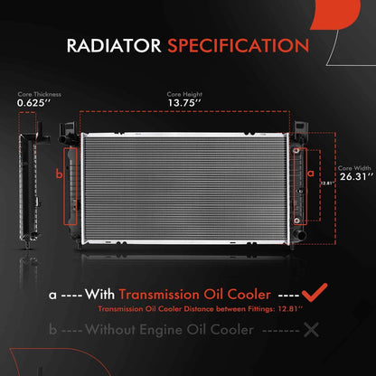 2X Radiator & Cooling Fan Assy Kit for Honda CR-V (1997–2001) 19010-P3F-014, 19010-P3F-901, 19010-P3F-902