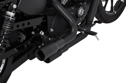 Vance & Hines Mini Grenades Exhaust for Harley Fat Boy (2007–2009) Matte Black