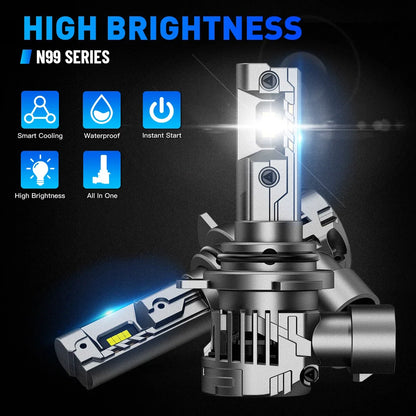 2X 9012 LED Headlight Bulb Conversion Kit for 6500K 24000LM 100W