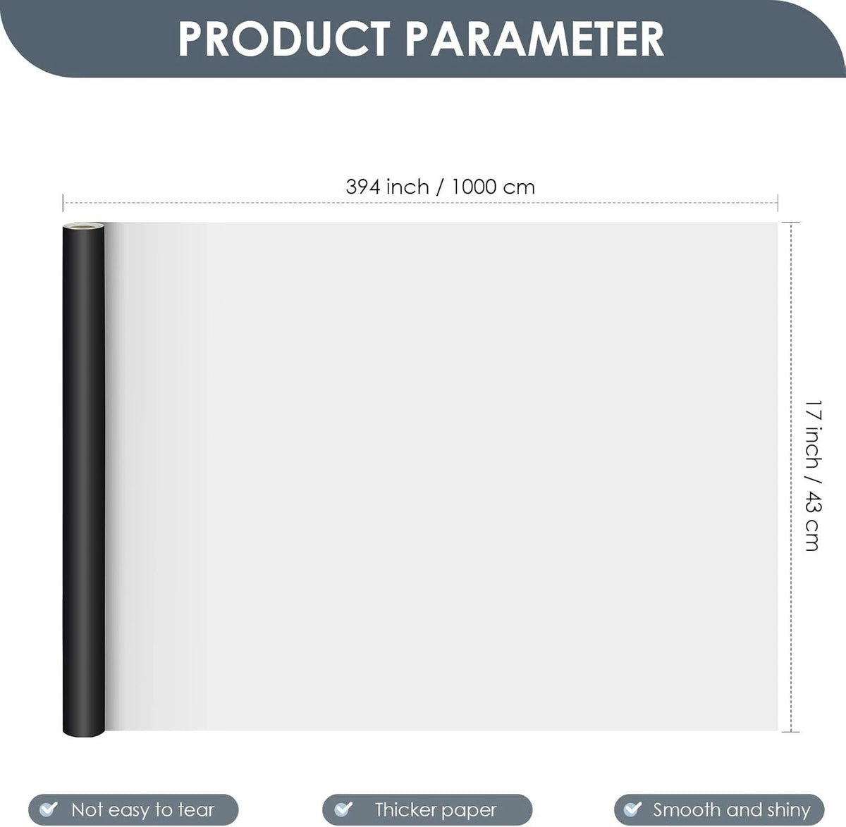 Solid Color Matte Gift Wrapping Paper 17" x 32.8' (No Part Numbers)