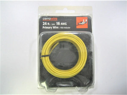 24ft 16 AWG Yellow Primary Wire for Marine Boat Trailer (Multi-Application)