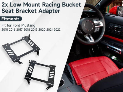 Set of 2 Heavy Duty Racing Seat Bracket Adapters for Ford Mustang (2015–2022)