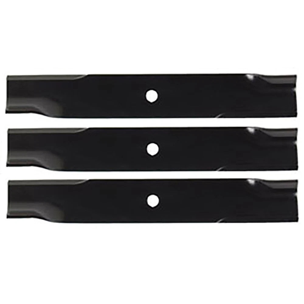 Set of 3 High Lift Mower Blades for Bunton PL4205 (16 1/2" x 5/8")