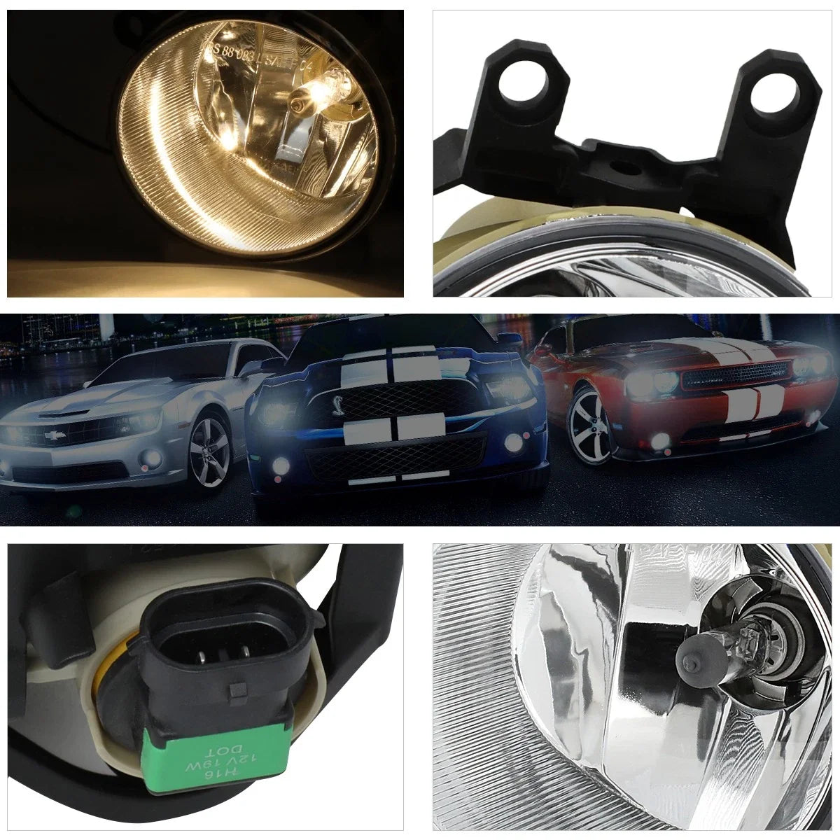 Set of 2 OE Style Front Bumper Fog Lights for Lexus ES300H ES350 GS350 RX450H (2013–2015)