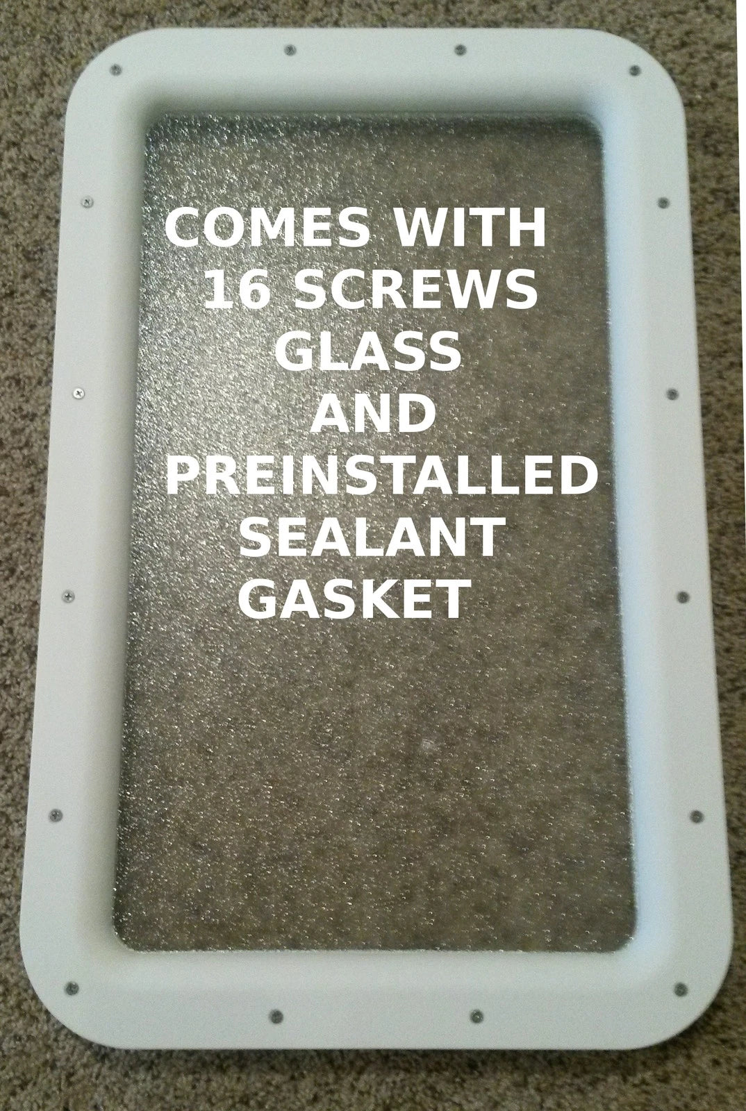 White RV Entry Door Window for Thor Keystone Dutchmen KZ Cruiser (Bias2111)