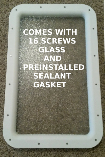 White RV Entry Door Window for Thor Keystone Dutchmen KZ Cruiser (Bias2111)
