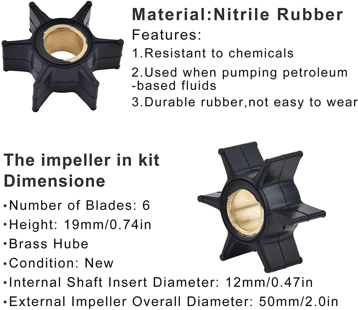 Water Pump Impeller Kit for Johnson Evinrude 20 25 30 35 HP (1980–Present)