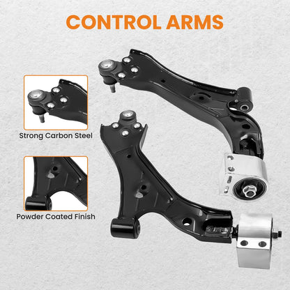 2X Front Lower Control Arms for Chevy Equinox GMC Terrain (2010–2017)