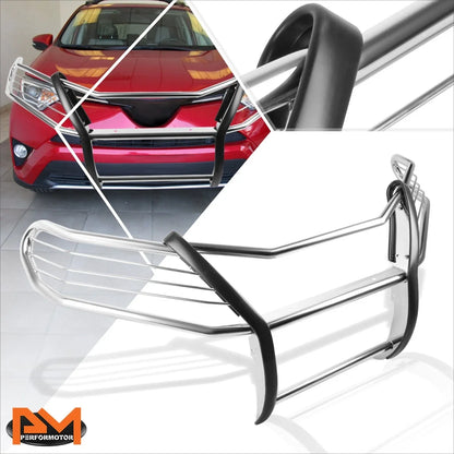 Stainless Steel Front Bumper Brush Grille Guard Chrome for RAV4 XA40 (2013–2017)