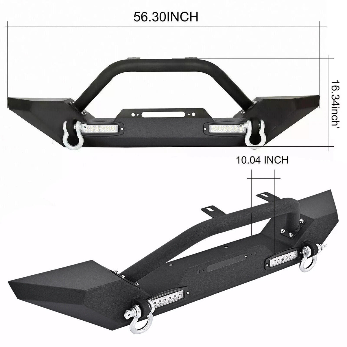 Front Bumper with Winch Plate for Jeep Wrangler (1987–2006) CON-A000000038