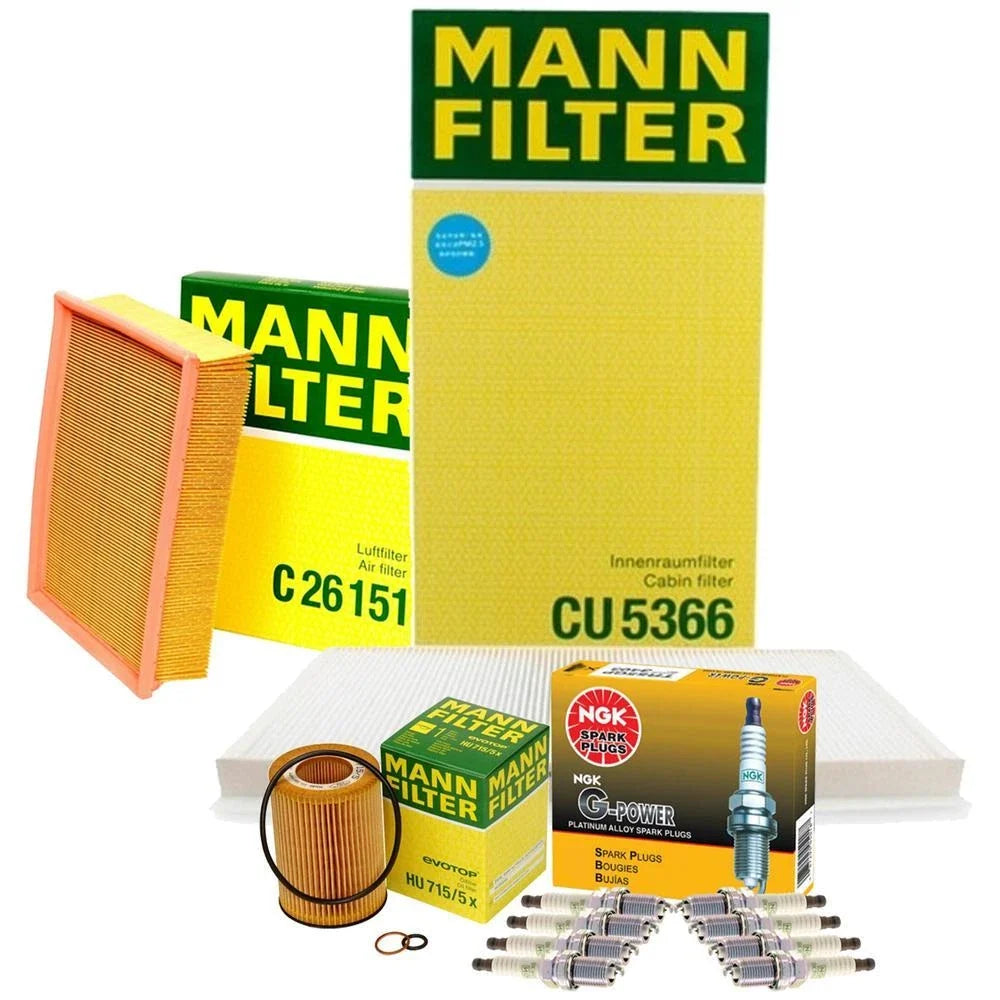 Ignition Tune-Up Kit with Mann Filters & NGK Spark Plugs for BMW E53 X5 (2004–2006)