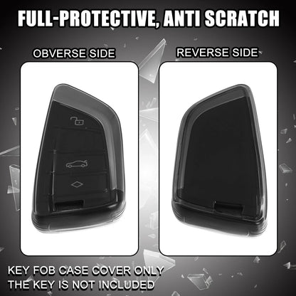 Key Fob Cover TPU for BMW 1/2/3/5/6 Series Translucent Black