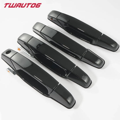 Front & Rear Gloss Black Door Handles for 2007-2009 Chevrolet Tahoe (4.8L)