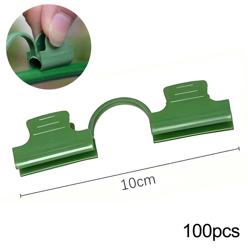 20X Greenhouse Film Clips for Shade Net Row Cover Tunnel Hoops