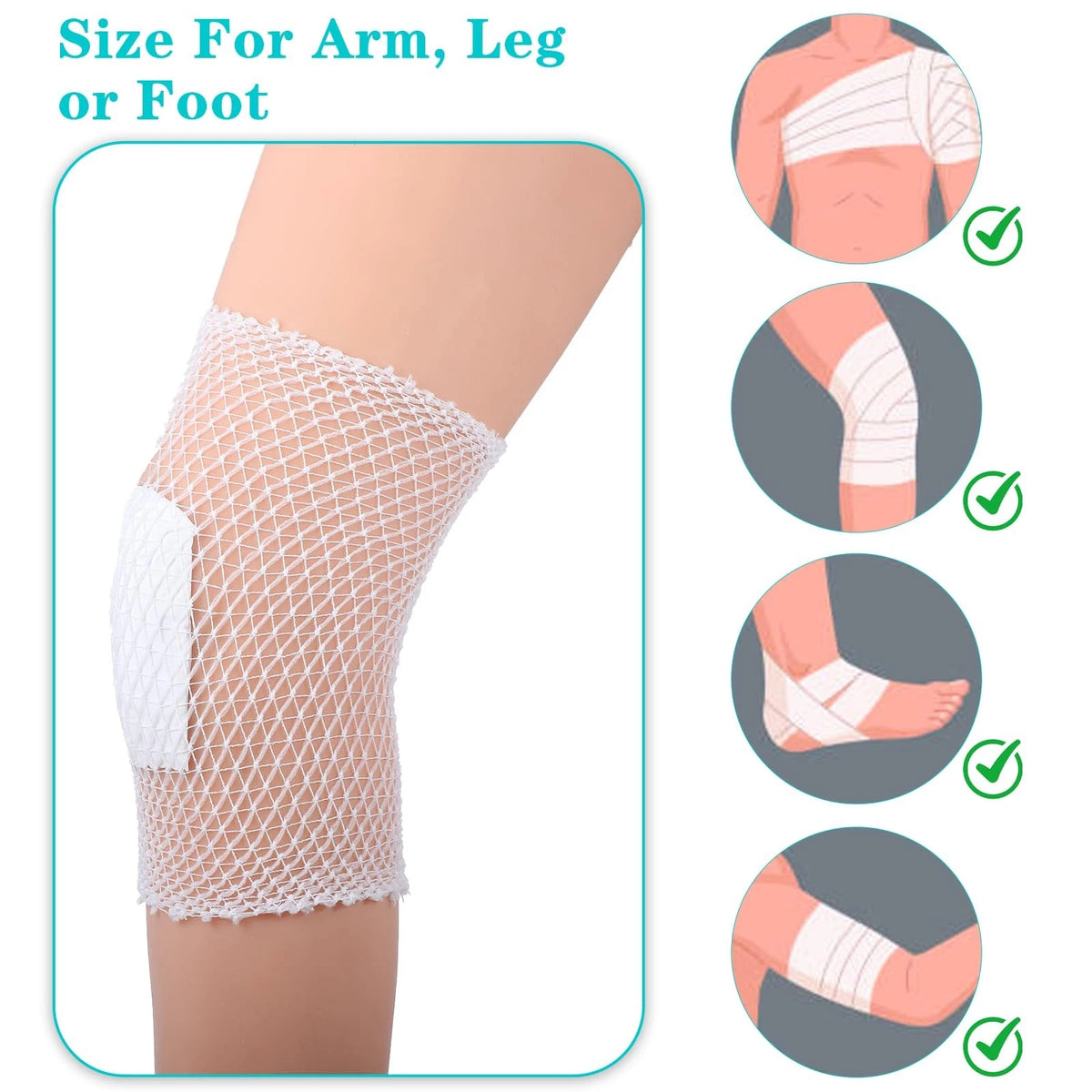 Tubular Bandage Elastic Net 1.5 Inch for Medical Use