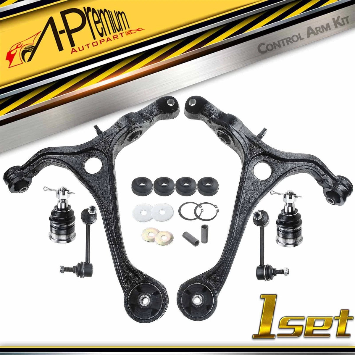 Set of 8 Control Arms & Ball Joints for Honda Accord (2003–2007)